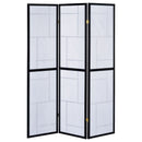 Reese - 3 Panel Room Divider Folding Shoji Screen With Accents - Beige / White