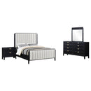 Brookmead 4-piece Upholstered Eastern King Bedroom Set Black