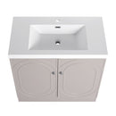 Contemporary Freestanding Bathroom Vanity With Resin Sink & Soft-Close Cabinet Doors by HouseOfZazla