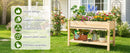 Raised Garden Bed with Water Collection Tray and Storage Shelf