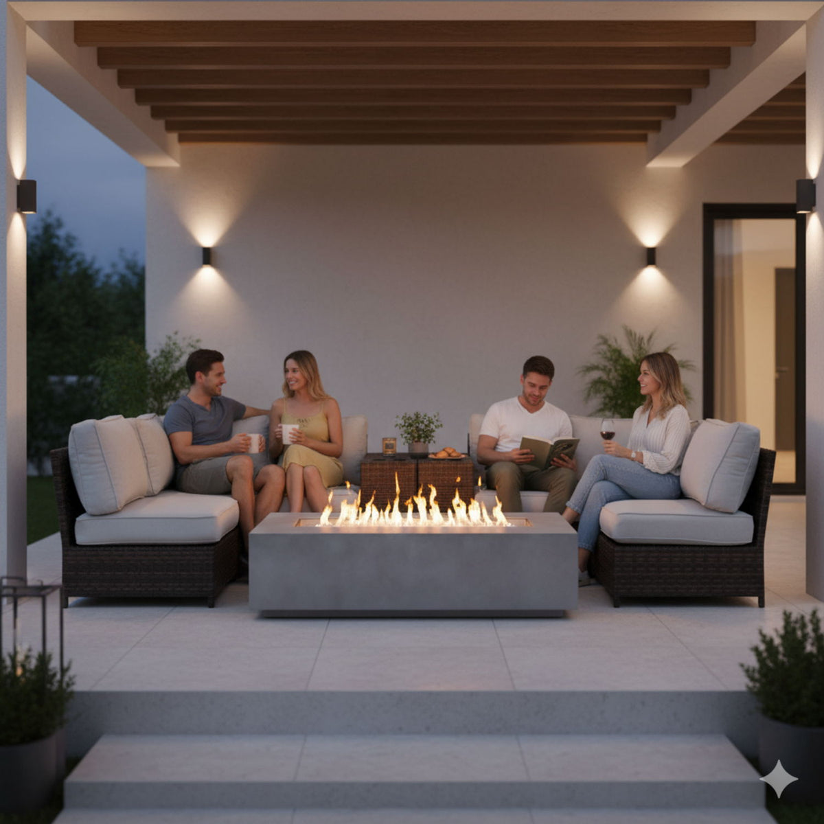Outdoor Elegance Conversation Set With Fire Pit, photo 16 of 40