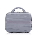 4-Piece PP Spinner Wheel Luggage Set with Cosmetic Case, Light Gray