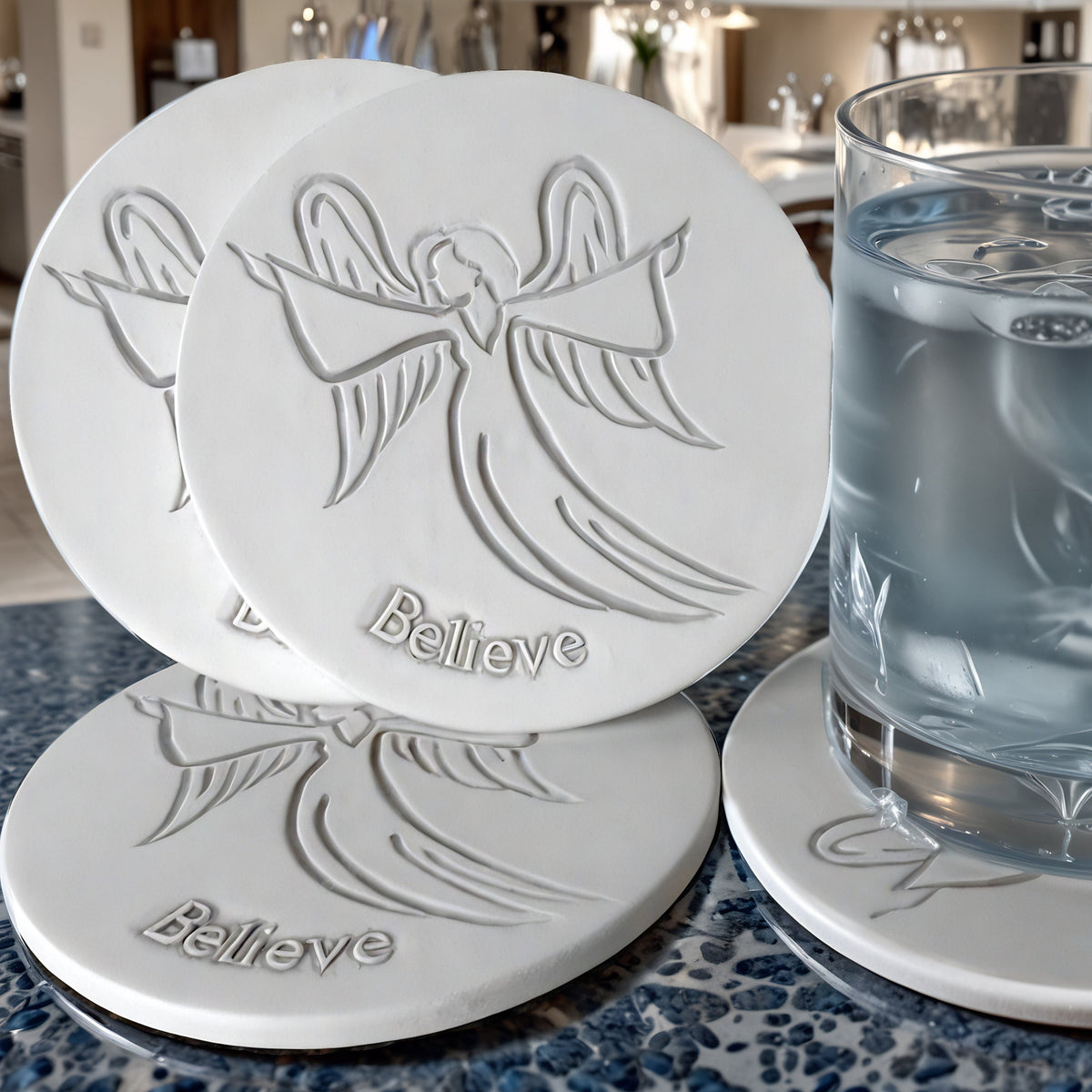 Believe Angel Drink Coasters, photo 2 of 7