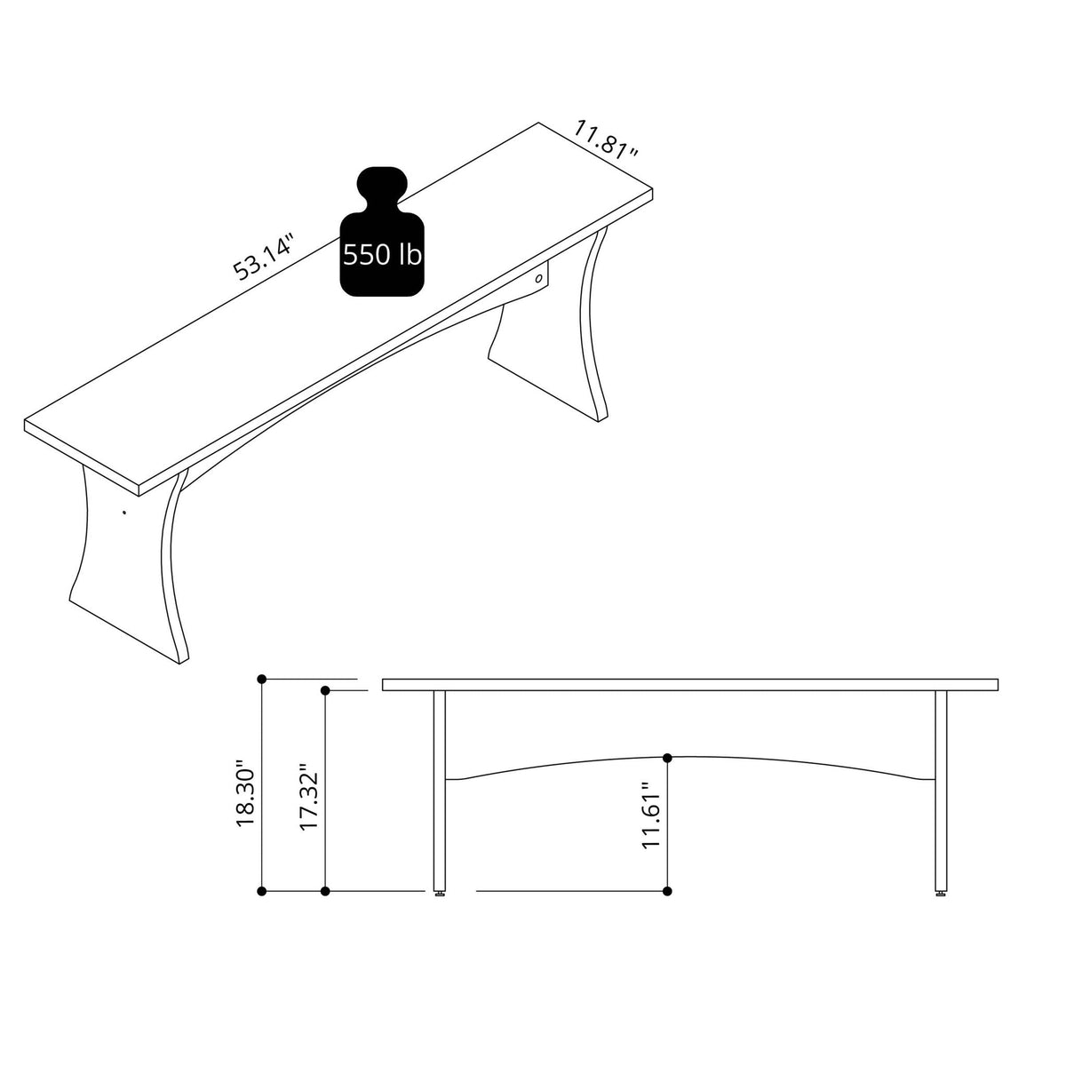 Coney - Dining Bench (Set of 2), photo 3 of 8
