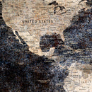 Personalize World Map Push Pin Wall Canvas Print –