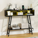 40" Console Table with Charging Station and LED Lights by LJGDeals