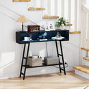 40" Console Table with Charging Station and LED Lights by LJGDeals