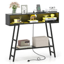 40" Console Table with Charging Station and LED Lights by LJGDeals