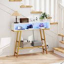 40" Console Table with Charging Station and LED Lights by LJGDeals