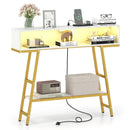 40" Console Table with Charging Station and LED Lights by LJGDeals