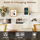 40" Console Table with Charging Station and LED Lights by LJGDeals