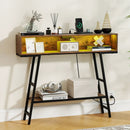 40" Console Table with Charging Station and LED Lights by LJGDeals