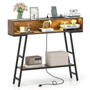 40" Console Table with Charging Station and LED Lights by LJGDeals