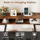 40" Console Table with Charging Station and LED Lights by LJGDeals