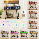 40" Console Table with Charging Station and LED Lights by LJGDeals