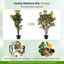 40 Inch Artificial Camellia Tree with 37 Flowers and River Stones in Pot by LJGDeals