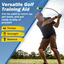 40 Inch Golf Swing Trainer Aid with Weighted Head for Grip Rhythm Balance by LJGDeals