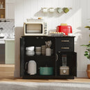 40 Inch Modern Kitchen Sideboard Buffet Cabinet with 2 Drawers and Adjustable Shelf by LJGDeals