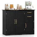 40 Inch Modern Kitchen Sideboard Buffet Cabinet with 2 Drawers and Adjustable Shelf by LJGDeals