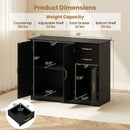 40 Inch Modern Kitchen Sideboard Buffet Cabinet with 2 Drawers and Adjustable Shelf by LJGDeals