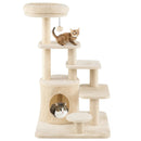 40 Inch Multi-level Cat Tower with Condo and Dangling Jingle Ball by LJGDeals