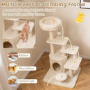 40 Inch Multi-level Cat Tower with Condo and Dangling Jingle Ball by LJGDeals