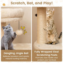 40 Inch Multi-level Cat Tower with Condo and Dangling Jingle Ball by LJGDeals
