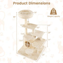 40 Inch Multi-level Cat Tower with Condo and Dangling Jingle Ball