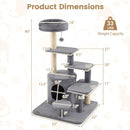 40 Inch Multi-level Cat Tower with Condo and Dangling Jingle Ball by LJGDeals