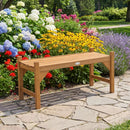 40-Inch Outdoor Bench with Contoured Seat - Set of 2 by LJGDeals
