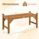 40-Inch Outdoor Bench with Contoured Seat - Set of 2 by LJGDeals