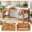 40-Inch Outdoor Bench with Contoured Seat - Set of 2 by LJGDeals