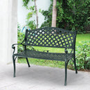 40 Inch Outdoor Aluminum Antique Garden Patio Bench by LJGDeals