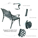 40 Inch Outdoor Aluminum Antique Garden Patio Bench by LJGDeals