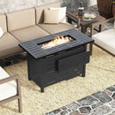 40 Inch Outdoor Propane Fire Pit Rectangle Gas Fire Table with Lava Rocks by LJGDeals