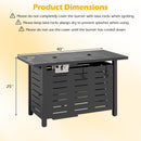 40 Inch Outdoor Propane Fire Pit Rectangle Gas Fire Table with Lava Rocks