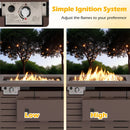40 Inch Outdoor Propane Fire Pit Rectangle Gas Fire Table with Lava Rocks by LJGDeals