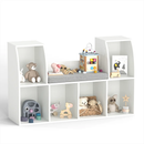 40 Inches Kids Bookshelf with Reading Nook Bookcase with 6 Open Cubes-White by LJGDeals