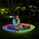 40 Inches Saucer Tree Swing Round with Lights for Kids and Adults by LJGDeals