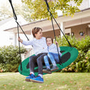 40 Inches Saucer Tree Swing Round with Adjustable Ropes and Carabiners by LJGDeals