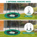 40 Inches Saucer Tree Swing Round with Adjustable Ropes and Carabiners by LJGDeals