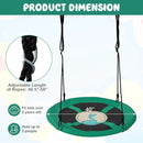 40 Inches Saucer Tree Swing Round with Adjustable Ropes and Carabiners by LJGDeals