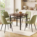 40" Round Dining Table with Storage Shelf for 4 People by LJGDeals