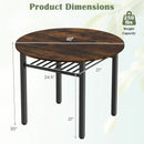 40" Round Dining Table with Storage Shelf for 4 People by LJGDeals