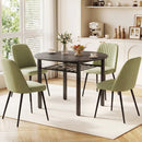 40" Round Dining Table with Storage Shelf for 4 People by LJGDeals