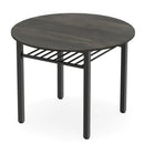 40" Round Dining Table with Storage Shelf for 4 People by DirectDeals