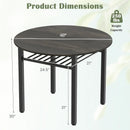 40" Round Dining Table with Storage Shelf for 4 People by LJGDeals