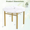 40" Round Dining Table with Storage Shelf for 4 People by LJGDeals
