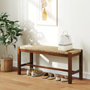 40 Inch Long Wood Bench with Solid Rubber Wood Frame-Walnut by LJGDeals