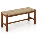 40 Inch Long Wood Bench with Solid Rubber Wood Frame-Walnut by LJGDeals